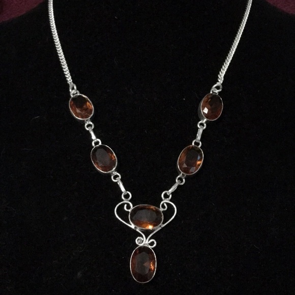 BRANDY Topaz Sterling Silver Necklace - Picture 1 of 6